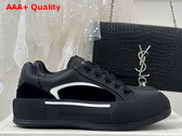 Alexander McQueen Tread Slick Lace Up in Black Calf Leather and Suede Leather Replica