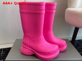 Balenciaga Crocstm Boot in Bright Pink Rubber Replica