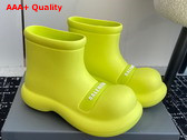 Balenciaga Hummer Rain Boot in Neon Yellow Rebber Replica