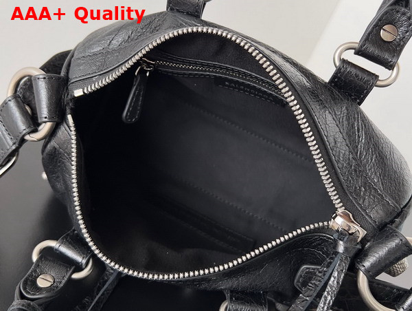 Balenciaga Le Cagole Mini Duffle Bag in Black Arena Lambskin Replica