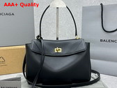 Balenciaga Rodeo Small Handbag in Black Smooth Calfskin Replica