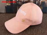 Louis Vuitton Baseball Hat with Embroidered Supreme Pink Replica