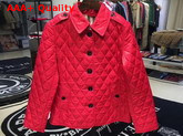 Burberry Diamond Quilted Jacket in Military Red Replica