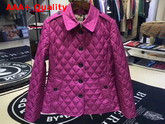Burberry Diamond Quilted Jacket in Purple Replica
