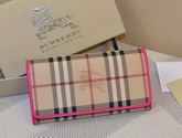 Burberry Horseferry Check And Leather Continental Wallet Fuchsia for Sale