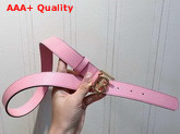 Burberry Monogram Motif Leather Belt Pink Replica