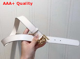 Burberry Monogram Motif Leather Belt White Replica