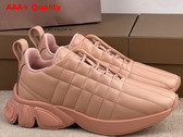 Burberry Quilted Leather Classic Sneakers in Dark Biscuit Replica
