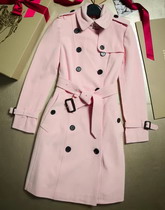 Burberry Sandringham Fit Cashmere Trench Coat Chalk Pink for Sale