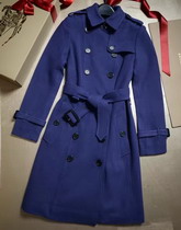 Burberry Sandringham Fit Cashmere Trench Coat Empire Blue for Sale