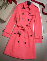 Burberry Sandringham Fit Cashmere Trench Coat Watermelon for Sale