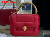 Mary Katrantzou x Bvlgari Top Handle Bag in Soft Matelasse Red Nappa Leather Replica