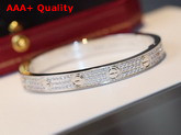 Cartier Love Bracelet Diamond Paved White Gold Replica
