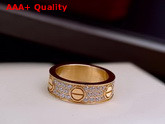 Cartier Love Wedding Band Diamond Paved Yellow Gold Diamonds Replica