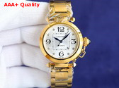 Cartier Pasha de Cartier Watch 35mm Automatic Movement Yellow Gold and White Replica