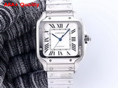 Cartier Santos de Cartier Watch Large Model Automatic Movement Steel and White Replica