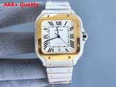 Cartier Santos de Cartier Watch Large Model Automatic Movement Steel and Yellow Gold Replica