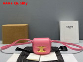 Celine Airpods Case with Strap in Pink Shiny Calfskin Replica