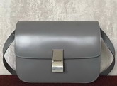 Celine Box in Grey Smooth Calfskin Silver Hardware For Sale