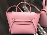 Celine Micro Belt Handbag in Pink Grained Calfskin For Sale