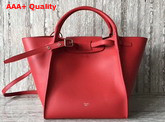 Celine Small Big Bag in Red Smooth Calfskin Replica