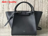Celine Small Big Bag with Long Strap in Supple Grained Calfskin Anthracite Replica