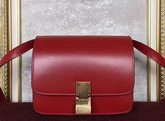 Celine Small Box Red Smooth Calfskin For Sale