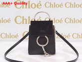Chloe Black Mini Faye Bag Black Suede Leather and Smooth Calf Leather Replica