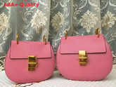 Chloe Drew Bag In Grained Leather Pink Replica