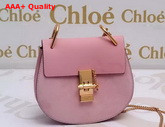Chloe Drew Bag In Pink Suede Calfskin and Smooth Calfskin Replica