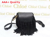 Chloe Mini Hudson Bag with Multi Tassels Black Replica
