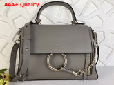 Chloe Small Faye Day Bag in Grey Smooth and Suede Calfskin Replica