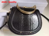 Chloe Small Nile Bracelet Bag in Black Python Replica
