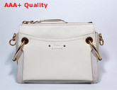 Chloe Small Roy Bag in White Smooth and Suede Calfskin Replica
