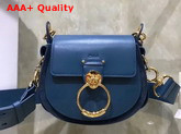 Chloe Small Tess Bag in Blue Shiny and Suede Calfskin Replica