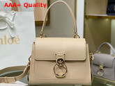 Chloe Small Tess Day Bag in Grained and Shiny Calfskin Sweet Beige Replica