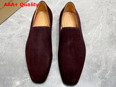 Christian Louboutin Dandelion Loafer in Dark Brown Suede Leather Replica