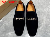 Christian Louboutin Equiswing Loafer in Black Suede Replica