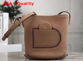 Delvaux Pin Mini Bucket Bag Nude Taurillon Soft Leather Replica