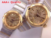 Omega Constellation Omega Watch Yellow Gold with Silver for Sale