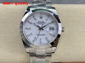 Rolex Datejust 41 Oyster 41mm Oystersteel White Panel Reference 126300 Replica