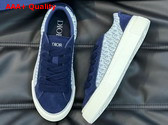 Dior B33 Sneaker Navy Blue Dior Oblique Jacquard and Suede Replica