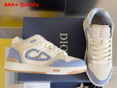 Dior B57 Mid Top Sneaker Blue and Cream Smooth Calfskin and Beige Suede Replica