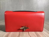 Dior Bee Pouch in Red Calfskin For Sale