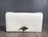 Dior Bee Pouch in White Calfskin For Sale