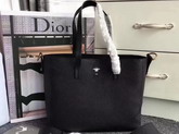 Dior Bee Shopping Bag in Black Grained Calfskin For Sale