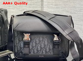 Dior Explorer Messenger Bag Black Dior Oblique Mirage Technical Fabric and Grained Calfskin Replica
