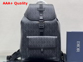 Dior Hit The Road Backpack Dior Black CD Diamond Canvas and Smooth Calfskin Replica