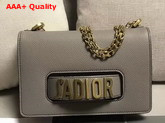 Dior J adior Flap Bag in Grey Grained Calfskin Replica