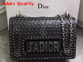 Dior Jadior Flap Bag in Black Studded Calfskin Replica